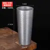 Taza de Agua Martillada de Acero Inoxidable 304, Taza Estilo Coreano Retro de Doble Pared Aislada, Taza de Jugo y Cerveza Estilo Industrial para Restaurante