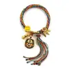 Pulsera Tejida a Mano de Hilo de Algodón de Tíbet Trenzada Wuye Manjushri Zorro Hada Thangka Pulsera de Reencarnación Pulsera Tejida a Mano Estilo Tíbet