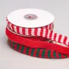 Cinta tejida festiva de Navidad transfronteriza, decoración festiva, cinta para envolver ramos de regalo hechos a mano, Año Nuevo, dos colores
