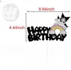 Topo de Bolo Kuromi Transfronteiriço Desenho Animado Nuvens Arco-Íris Festa de Aniversário Infantil Suprimentos Inserções de Bolo
