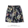 2026 Nuevos Shorts Estampados para Hombre Estilo Étnico Retro Sueltos Casual Pantalones de Cinco Puntos Cordón Cintura Elástica Pantalones de Playa