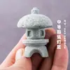 Aquário plantas aquáticas terrário tanque de musgo decoração paisagem lanterna de pedra japonesa ornamento de paisagem esconderijo de caverna para bonsai