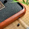 Bandeja de té de melamina imitación piedra negro oro al por mayor, Mesa de té color palo de rosa, Bandeja simple estilo chino para uso doméstico, Bandeja de té seca con almacenamiento de agua y drenaje