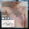 Alas de Mariposa Flor de Pecho Tatuaje Herbal Pegatina Impermeable Femenino Larga Duración Gama Alta Cubrir Cicatriz Pegatina de Tatuaje