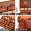 Humidor para Cigarros de Exterior con Capa Integrada de Madera de Cedro Humidificante, Resistente a Caídas y Presión, Caja de Almacenamiento de Cigarros para Viaje para Hombres de Negocios