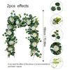 Fábrica de Rattan Artificial Artificial Venda Direta Planta de Eucalipto Verde Videira de Folha de Eucalipto Decoração de Casa Videira de Flor Artificial