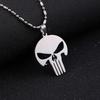 T128 Venda Quente Colar Masculino de Aço Inoxidável Personalidade de Herói Crânio Punisher Pingente Periférico de Filme