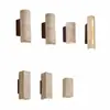 Lámpara de pared vintage de travertino amarillo estilo japonés, lámpara de pared para mesita de noche de dormitorio estilo wabi-sabi, lámpara de pared de madera para casas de huéspedes y pasillos de hotel