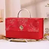 Caja de Regalo de Alta Gama, Caja de Dulces para Bodas, Caja Vacía para Mejores Amigos y Damas de Honor, Caja de Empaque de Regalo de Cuero para Llevar en la Mano