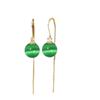 Exquisitos Aretes de Gota de Agua Verde para Mujer 2025 Nuevos Aretes Versátiles de Moda Retro de Alta Gama con Imitación de Ojo de Gato
