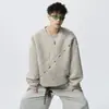 Moletom Bordado Tie-Dye Americano Masculino Outono 2026 Novo Solto Casual Gola Redonda Manga Longa Camiseta Design Moderno Top