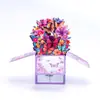 Tarjeta de Felicitación Navideña con un Toque de Lujo, Tarjeta de Felicitación para el Día del Maestro con Mariposas Revoloteando, Caja 3D Hecha a Mano que Puede Añadir Música y Luces