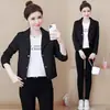 Gabardina Corta Casual de Moda Coreana Otoñal Nueva Talla Grande para Mujer Chaqueta Petite Cárdigan