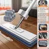 Mop Plano Mãos Livres Modelo Novo para Uso Doméstico, Limpeza em Um Passo Mop Preguiçoso, Mop de Chão com Refil de Tira