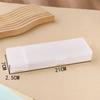 Caja de Papelería de Plástico Escarchado Grande de 2 Compartimentos Caja para Reglas de Goma LOGO Caja de Lápices de Pegamento en Crema para Manualidades Infantiles