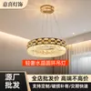 Araña larga de cristal minimalista nórdica para villa loft dúplex escalera sala de estar iluminación decorativa moderna creativa para el hogar en stock