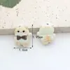 Oso de peluche con lazo tridimensional de aleación impresa de dibujos animados, agujero recto, accesorio para cadena de teléfono, llavero DIY