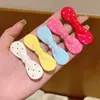 Pasador de Pelo con Lazo de Color Contrastante Macarrón Dulce Pinza Lateral para Flequillo Roto Pinza de Pato para Flequillo Pasador Lindo Accesorios para el Cabello