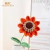 Girasol Tejido a Crochet Flor Artificial Hilo Tejido Ramo de Girasoles Decoración del Hogar Fábrica de Flores Mayoreo