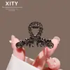 Grampo de Garra Pequeno de Strass de Luxo Leve de Alta Qualidade para Mulheres Celebridade da Internet Moda Grampo Lateral Novo Versátil Grampo para Meio-rabo Garra de Cabelo Acessórios de Cabelo