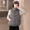 Novo Colete de Algodão Estilo Coreano para Mulheres, Curto, Slim Fit, Acolchoado, Emagrecedor, Colete de Algodão para Estudantes