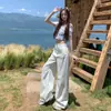 Pantalones Vaqueros Tencel de 3 Colores 2026 para Mujer Verano Finos Nuevos de Cintura Alta Adelgazantes Holgados Pierna Ancha Pierna Recta Dropshipping