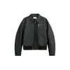 Chaqueta de Cuero PU Corta de Gama Alta para Hombre Otoño Holgada Moderna Casual Americana Bolsillo con Solapa Pantalones Ropa de Trabajo Chaqueta de Cuero