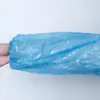 Mangas Desechables Azules de Plástico PE Impermeables y a Prueba de Aceite para Cocina Casera, Fábrica de Alimentos, Color Blanco Leche Transparente, Mangas Mecánicas