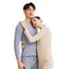 [Enlace Exclusivo] Ropa Interior Térmica Gruesa de Invierno 280g Algodón Puro con Forro Polar Traje de Manga Larga para Pareja Hombres y Mujeres