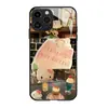 Capa de Celular Divertida de Gatinho Popular da Lazada Adequada para iPhone 17, Capa Dura de Cobertura Total para 15 Pro, Estilo Menina