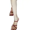 Super Valorizador! Sandálias de Salto Alto Stiletto Verão 2026 Novo Estilo Feminino com Tiras Cruzadas e Bico Quadrado Que Podem Ser Usadas na Rua