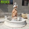 Escultura de Piedra Figura Europea Fuente Jardín Figura de Agua Fluyendo Paisaje Forma Femenina Personalizada Fuente de Mármol