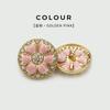 Botões Metálicos Rosa, Flores, Botões de Corda, Roupas de Exterior, Suéteres, Botões Decorativos para Ternos, Botões para Roupas de Exterior, Botões Duplos de Pelo