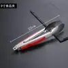 Pinza para alimentos de acero inoxidable 304, pinza para pan, pinza para barbacoa coreana al aire libre, pinza de tres alambres, pinza para comida de filete para buffet de hotel