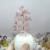 Árbol de Cristal Natural Color Grava Frasco Artesanía de Cristal Árbol Hogar Decoración Creativa Oficina Artesanías Árbol de Color
