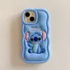 Funda de Silicona de Dibujos Animados Biyeshidi para Teléfono Adecuada para Apple 1716Promax con Bordes Ondulados y Cubierta Protectora Estéreo 3D