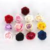 Cabeza de flor rosa de flanelina de perla artificial de 7 cm pastel boda coche de boda decoración flor artificial flor artificial