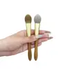 Pincel de Blush Iluminador Blanco con Forma de Corazón para Maquillaje Localizado, Iluminador Mate para el Centro del Rostro, Pincel de Maquillaje de Pelo Animal de Cangzhou