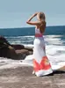 Vestido Longo de Verão Novo Feminino Estilo Ins Europeu e Americano com Alças Finas, Decote U, Costas Abertas, Slim, Estampa Floral, Linha A