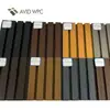 Panel de Pared Rejilla de Madera-Plástico Coextruido Exterior Imitación Madera Tablero Gran Muralla Impermeable Protección Solar Soporte Personalización