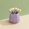 Tarro de Almacenamiento de Cerámica Estilo Tiktok Estilo Dopamina con Asa Gruesa de Cerámica y Juego de Tenedor y Cuchara de Acero Inoxidable Venta al por Mayor