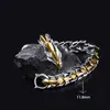 TK Venta Caliente Pulsera Multicolores Escama de Dragón Hueso de Dragón Metálico Estilo Punk Hip-Hop Pulsera para Hombre Retro Europea y Americana