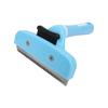 Pente para Animais de Estimação Transfronteiriço Azul e Branco Faca para Remover Pelos Pente para Nós Pente para Gato Pente de Beleza com Agulhas Pente com Botão para Remover Pelos Suprimentos para Animais de Estimação