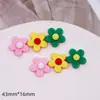 Parche de Crema de Pegamento Suave de PVC Kit de Material para Funda de Teléfono Flor de Tres Pétalos Colorida Accesorios para Pasador de Pelo Hecho a Mano DIY