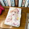 Nuevo Versátil Sakura A6 Cuero Hojas Sueltas Cuaderno de Aspecto Elegante 6 Agujeros Lindo Dibujo Animado Estudiante Nota Diario