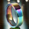 Anillo de acero inoxidable transfronterizo para mujer, simple, versátil, no se decolora, ultradelgado, anillo liso de 18k, anillo de acero de titanio, joyería, pulsera