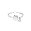 Estilo nacional qian duo gato de la fortuna anillo vintage diseño de nicho femenino lujo ligero plata de ley 925 moda ins temperamento