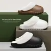 Nuevas Pantuflas de Algodón Transfronterizas 2025 con Terciopelo para Mantener Caliente y Sentir Como si Estuvieras Pisando Mierda, Pantuflas de Casa para Interiores, de Suela Gruesa, Todo Cubierto para Mujeres