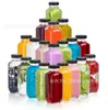 Botellas de Vidrio para Café de Té de Leche Transfronterizas Botellas para Bebidas de Jugos de Frutas y Verduras Vasos de Agua de Vidrio Transparentes Sellados Botellas Portátiles Reutilizables