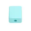 Macarrón acrílico color sólido rectangular cuentas sueltas agujero recto cuentas cuadradas lisas accesorios para pulsera DIY venta al por mayor